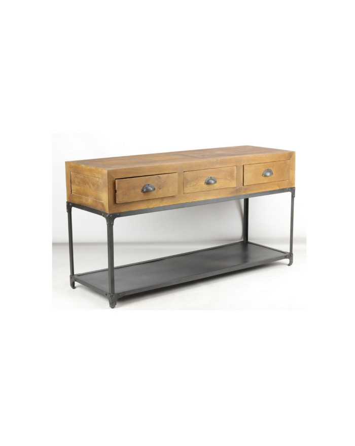 Console industrielle bois et fer Brashears