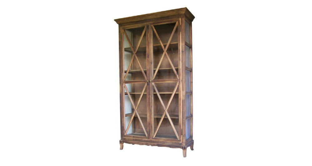 Vitrine rustique en bois ancien Rupponi