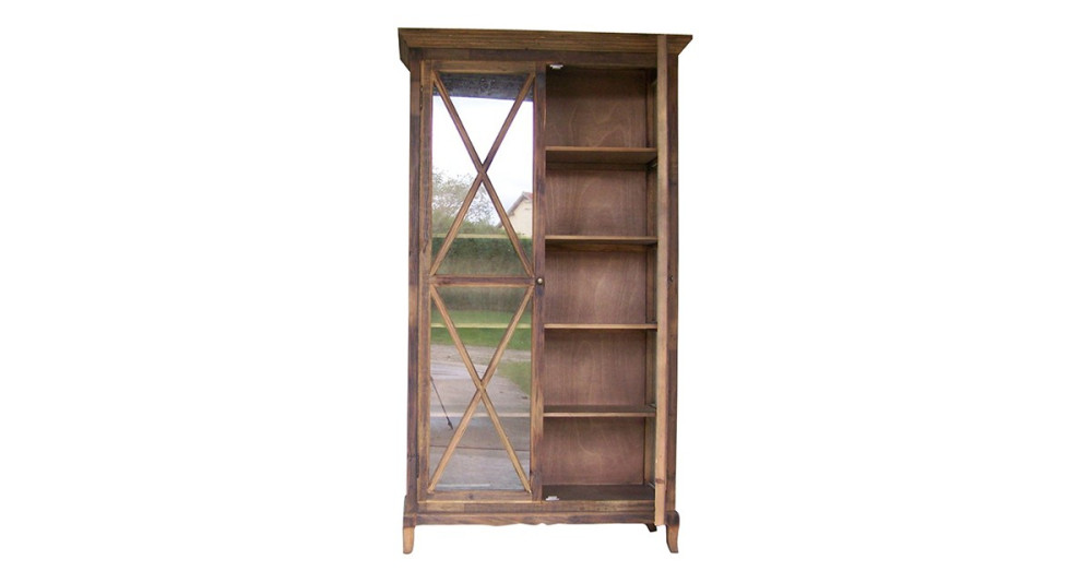Vitrine rustique en bois ancien Rupponi