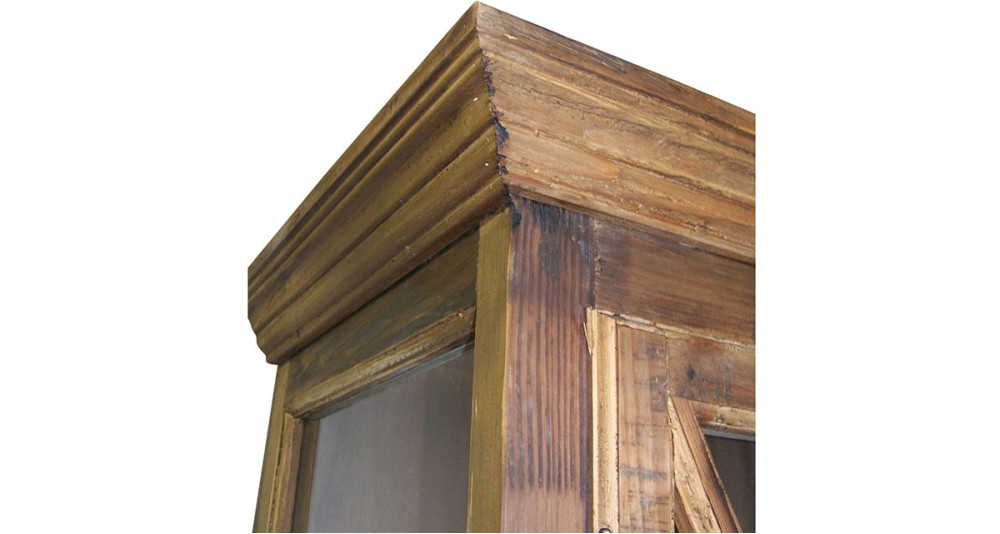 Vitrine rustique en bois ancien Rupponi