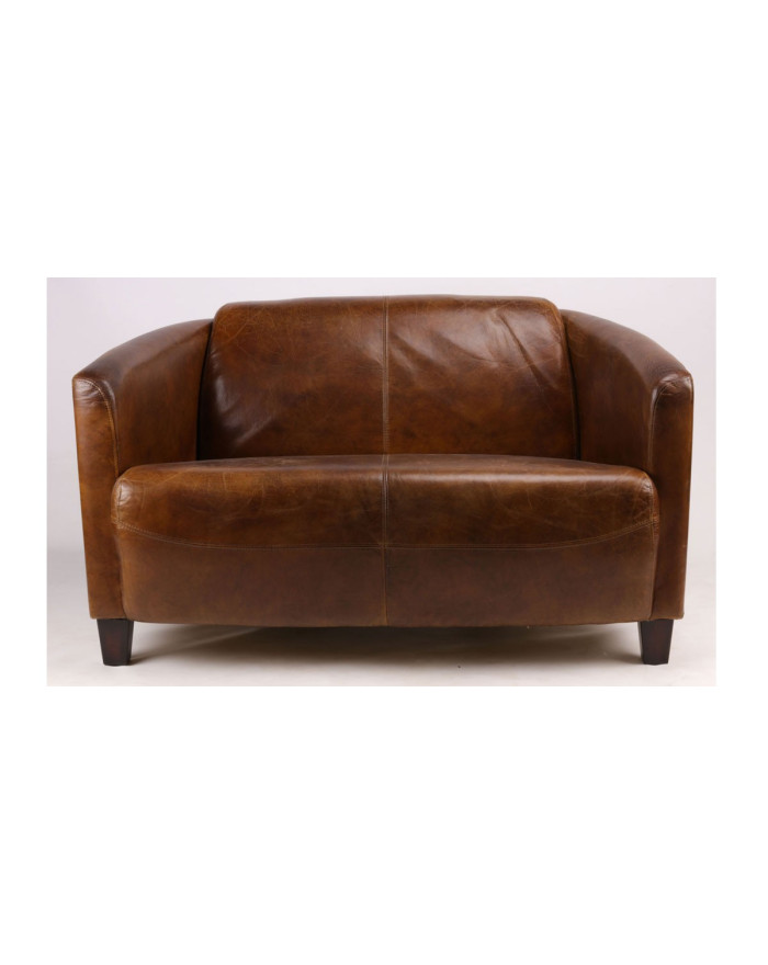 Canapé club 2 places en cuir Stockton