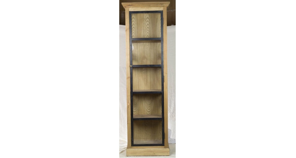 Vitrine industrielle bois et verre Corona