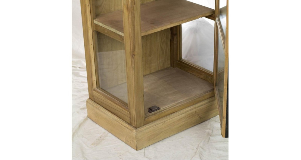 Vitrine industrielle bois et verre Corona