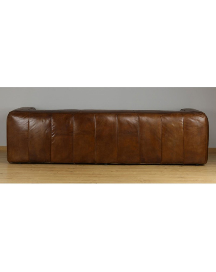 Grand canapé chic 4 places en cuir Terre Neuve