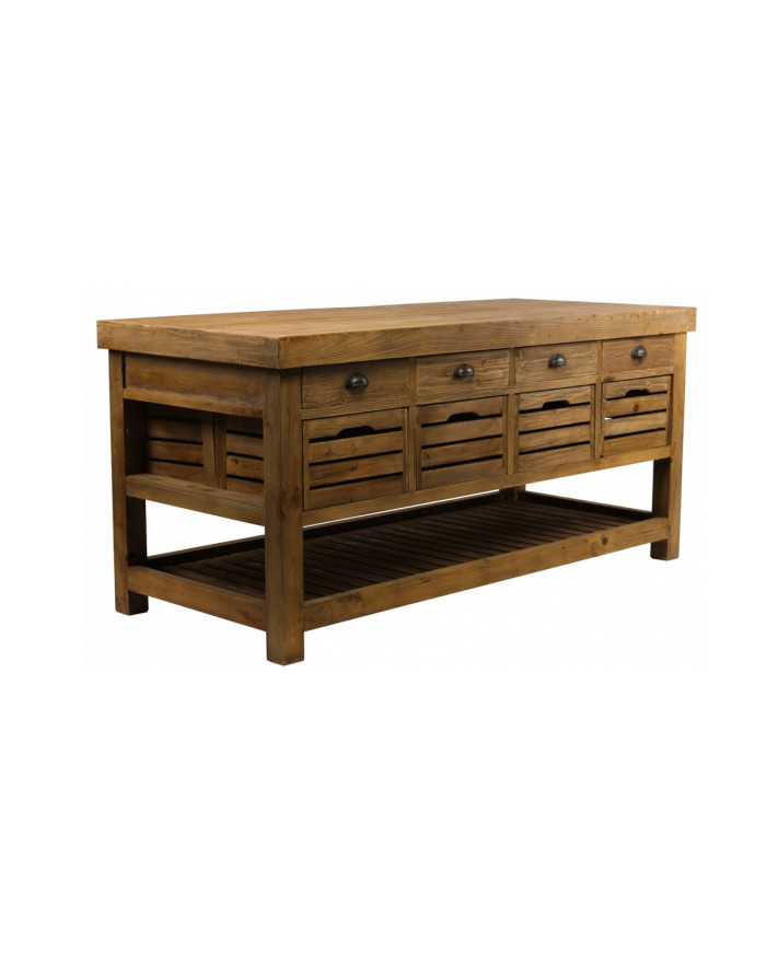 Îlot de cuisine en bois recyclé Goldflint