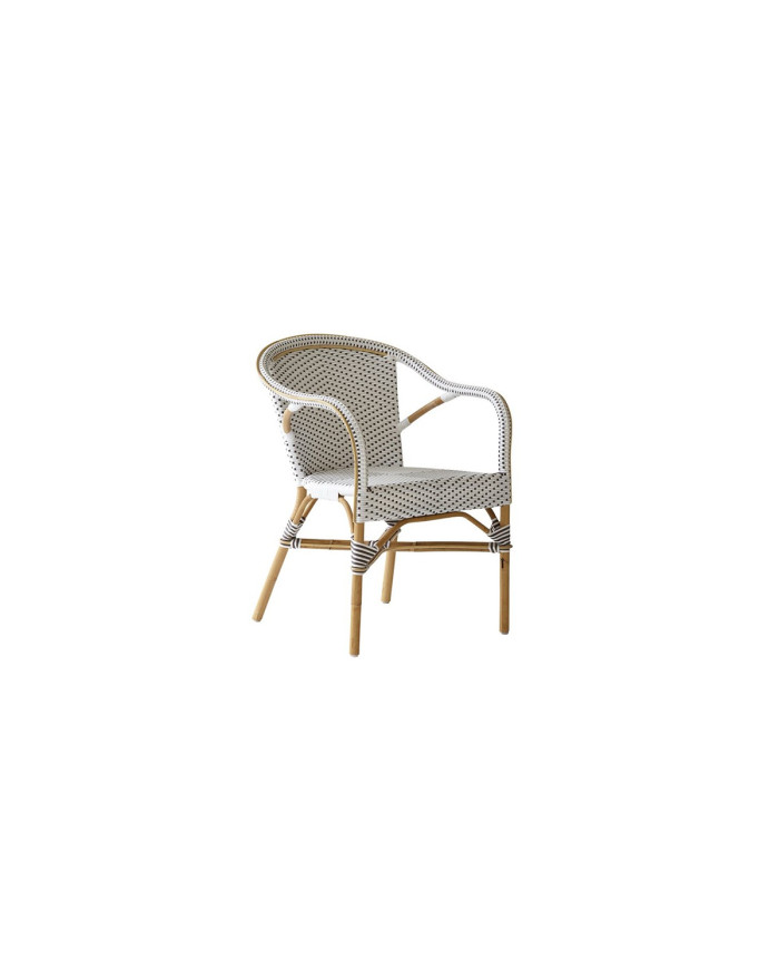 Fauteuil Madeleine en rotin blanc