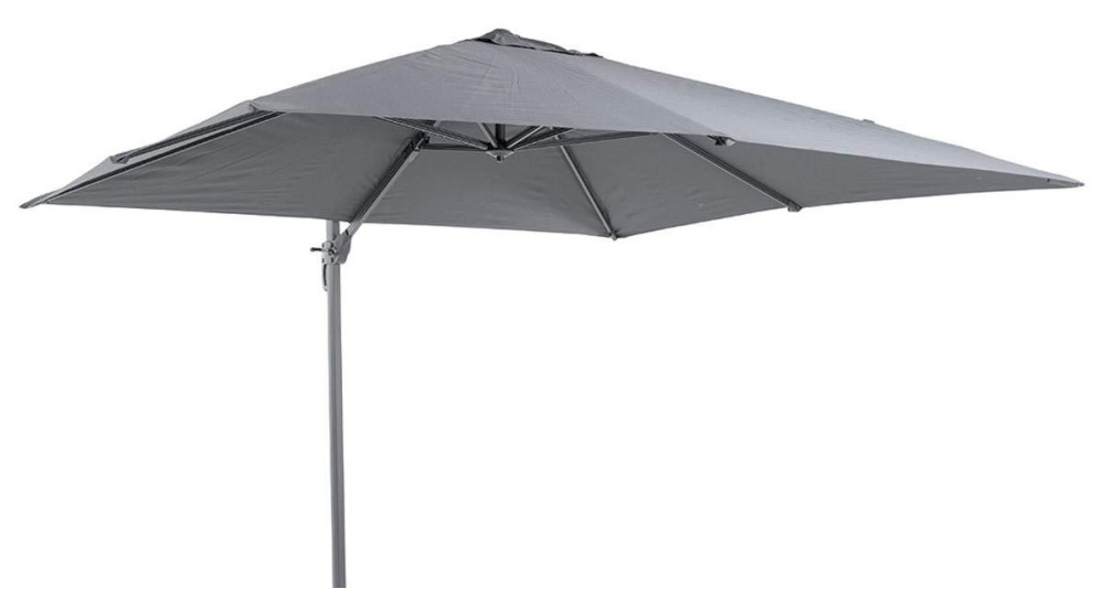 Parasol haut de gamme carré toile grise anti U.V Ohio