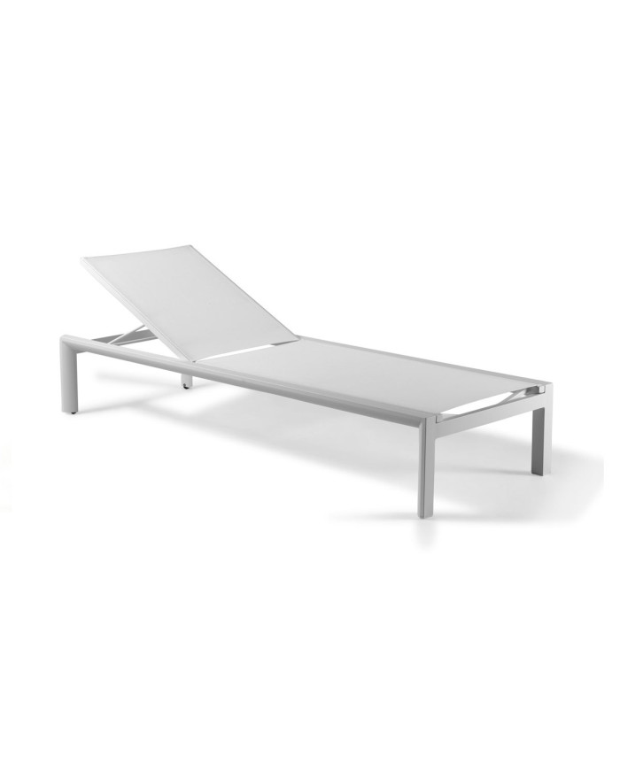 Bain de soleil moderne métal, textilène Vittorio