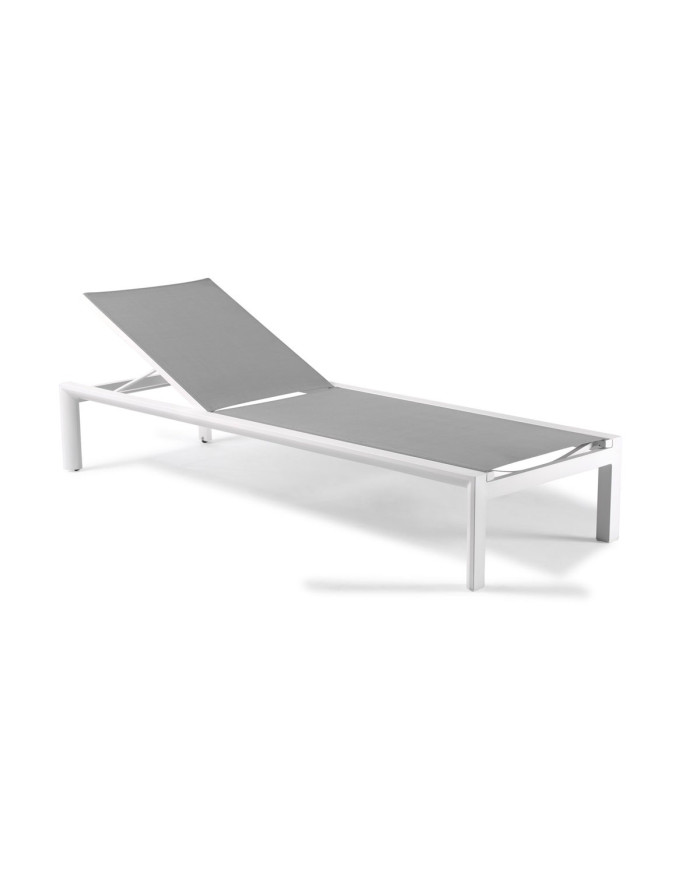 Bain de soleil moderne métal, textilène Vittorio