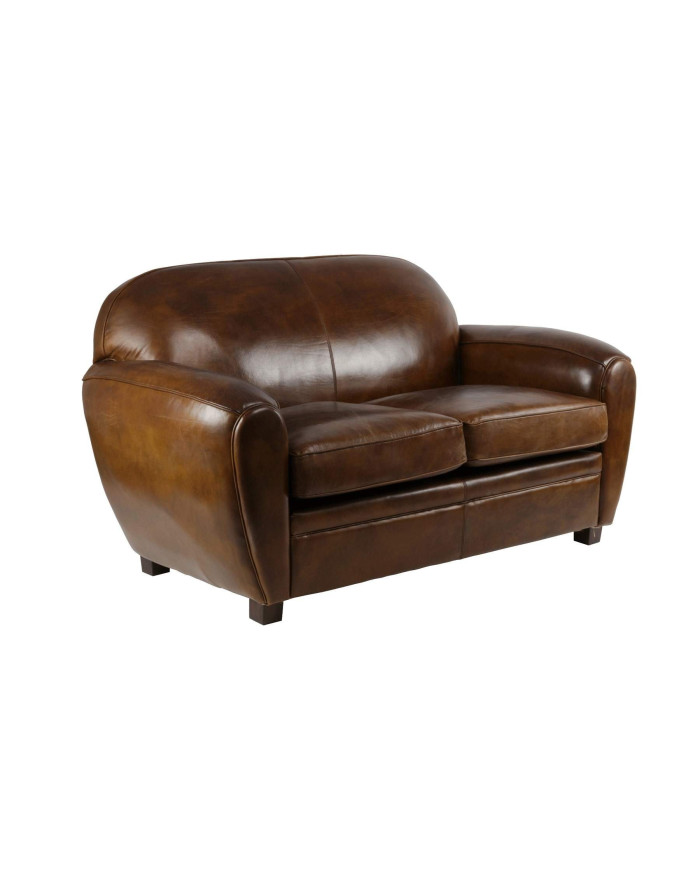 Canapé club 2 places cuir pleine fleur Tuftonboro