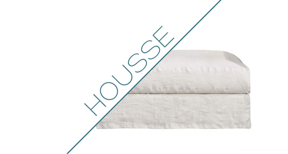 Housse supplémentaire de pouf XL 105 x 60 cm Biarritz Home Spirit