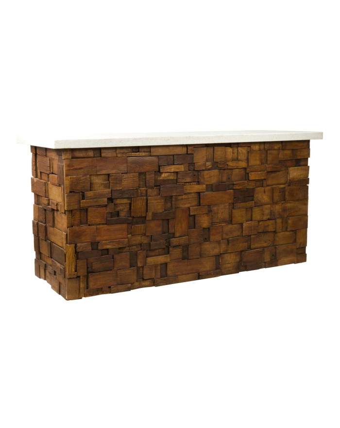Comptoir de bar en bois recyclé texturé Eldorado