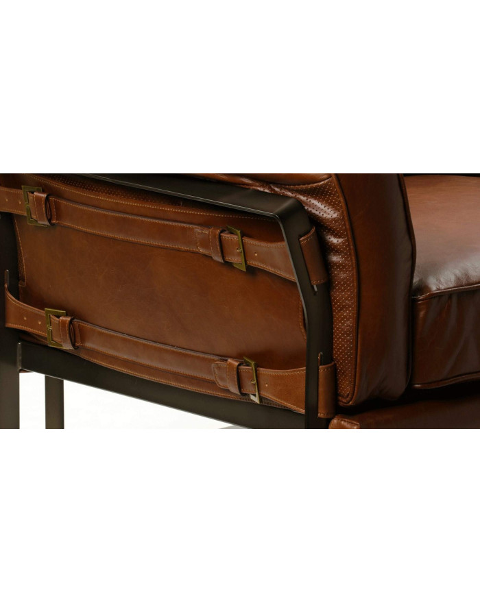 Canapé 3 places en cuir de vache pleine fleur Westhope