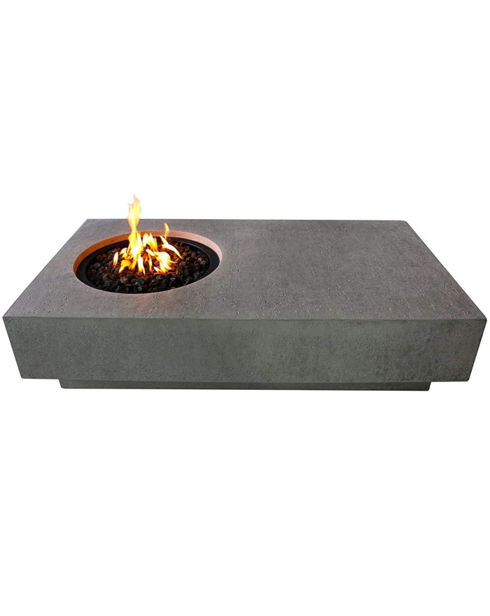 Table basse design avec braséro rond intégré Metropolis