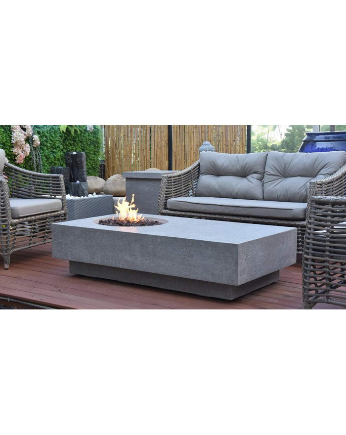 Table basse design avec braséro rond intégré Metropolis