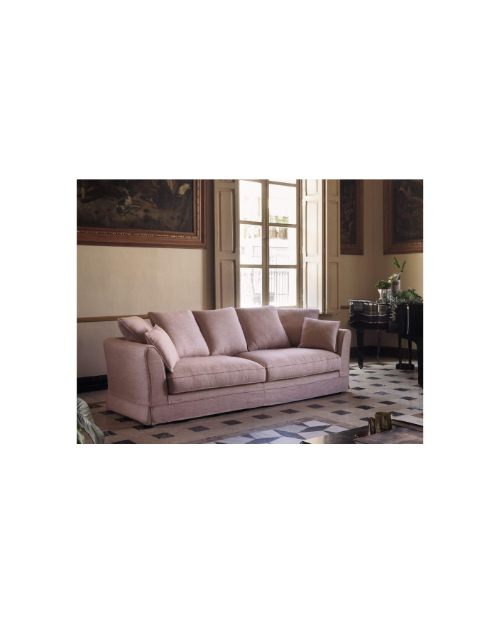 Canapé cosy en lin, tissu ou velours Lima