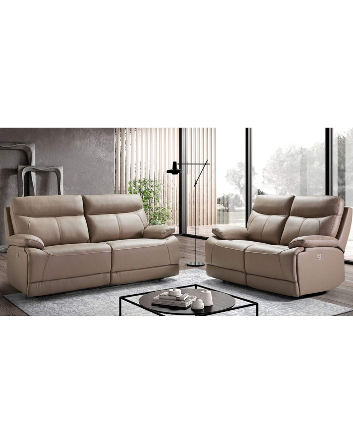 Canapé relax électrique cuir Burgos - 6