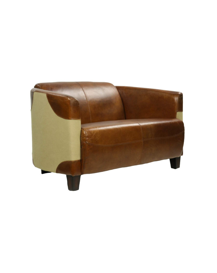 Canapé cuir bicolore Sunriver