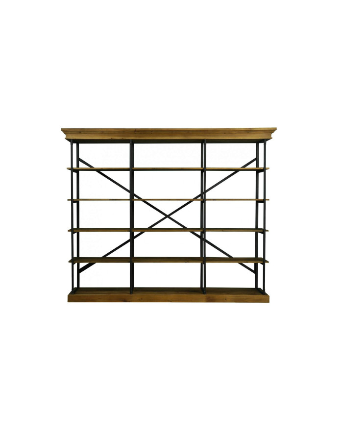 Grande étagère industrielle en bois et métal