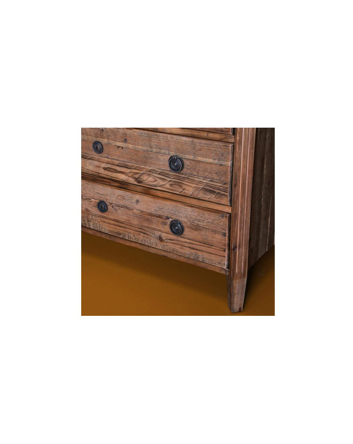 Commode Sidonie en vieux pin 3 tiroirs