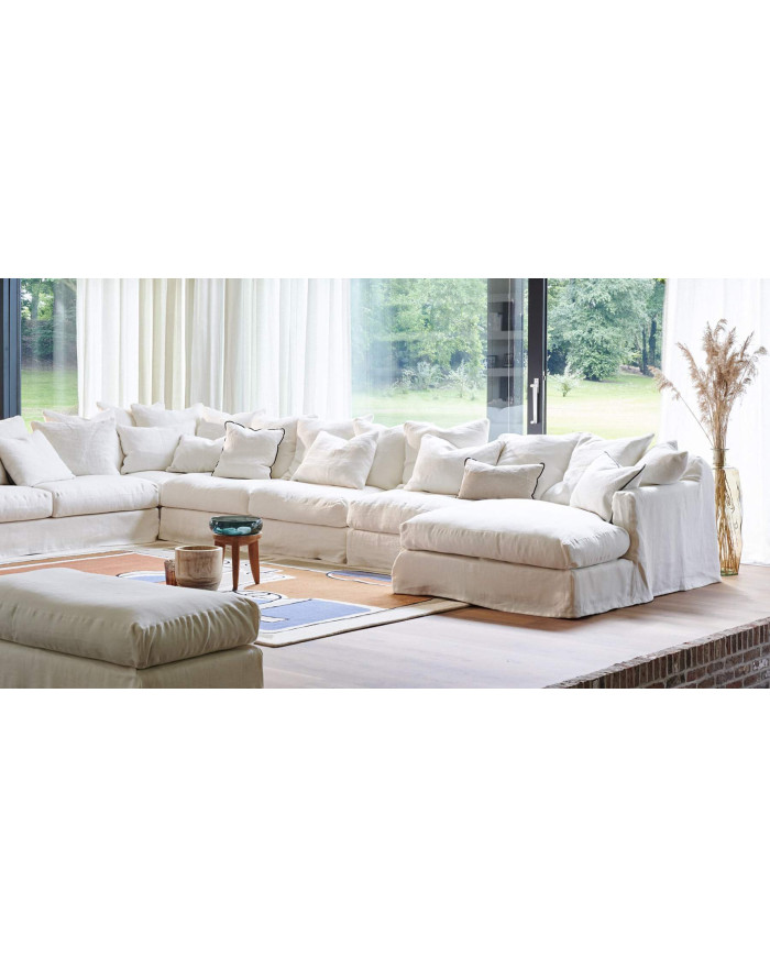 Chauffeuse 3 places en lin ou tissu Biarritz - Home Spirit