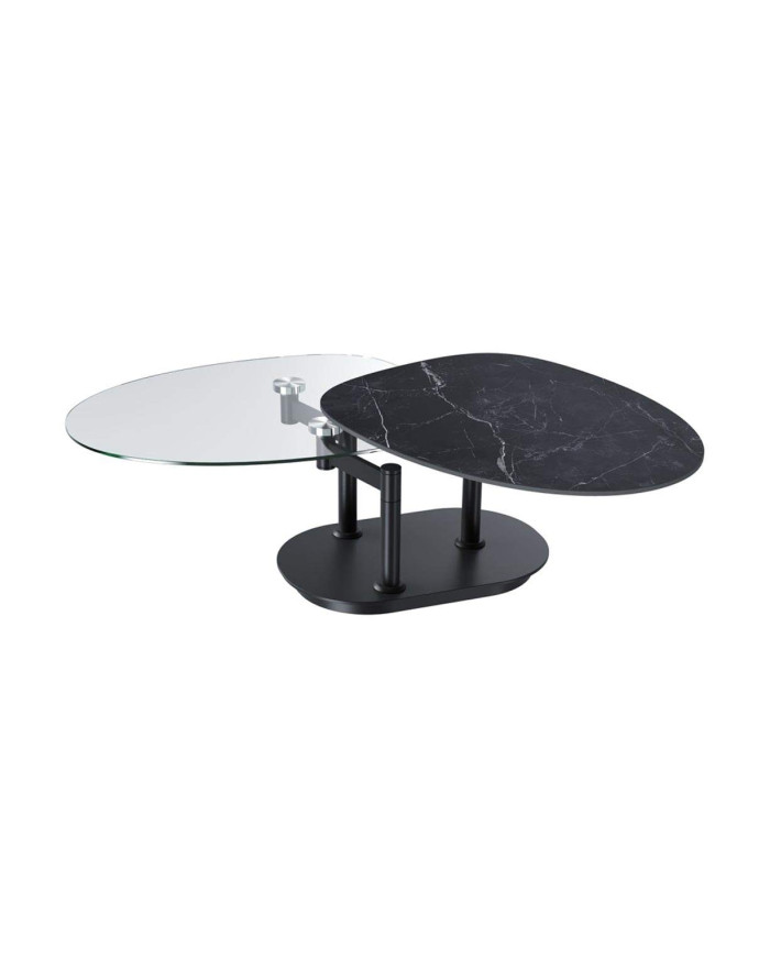 Table basse pivotante en forme de galet Navarra