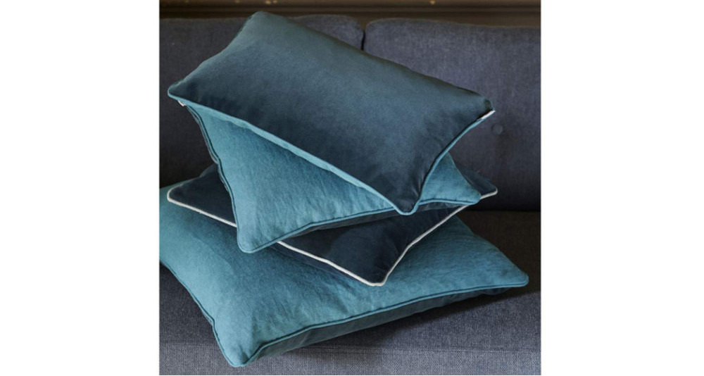 Lot 2 coussins Home Spirit en tissu, lin ou velours