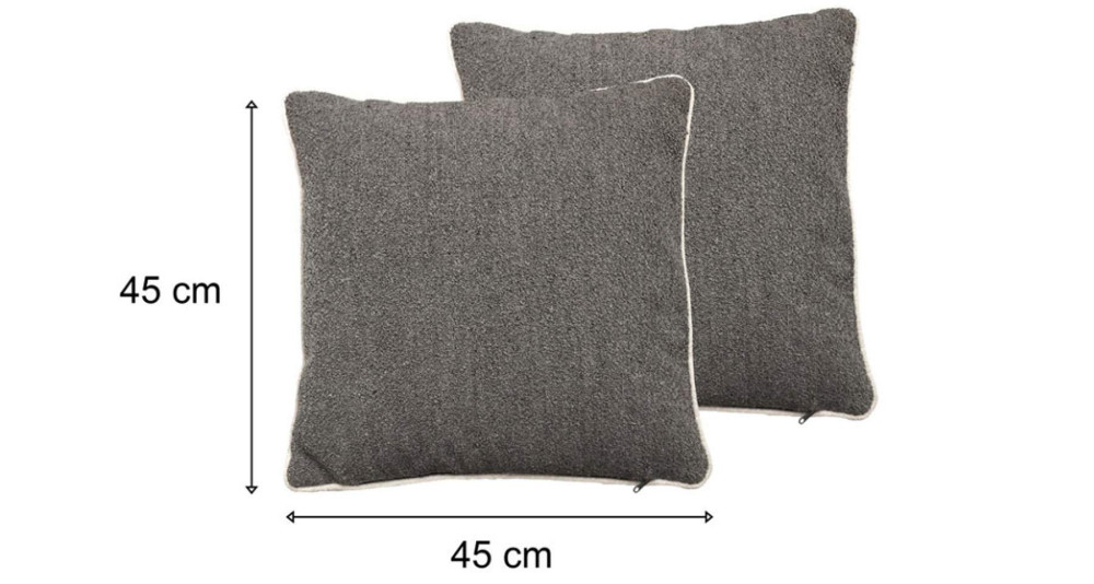 Lot 2 coussins Home Spirit en tissu, lin ou velours