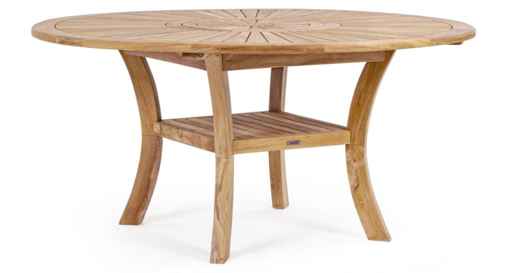 Table ronde teck plateau tournant Maryland