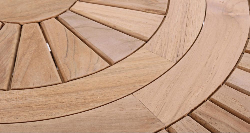 Table ronde teck plateau tournant Maryland