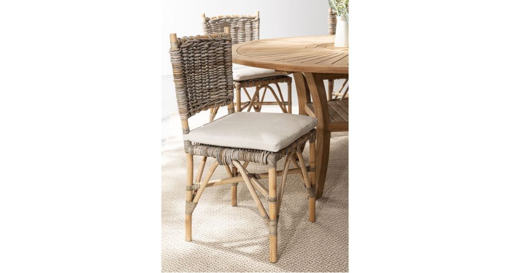 Table ronde teck plateau tournant Maryland