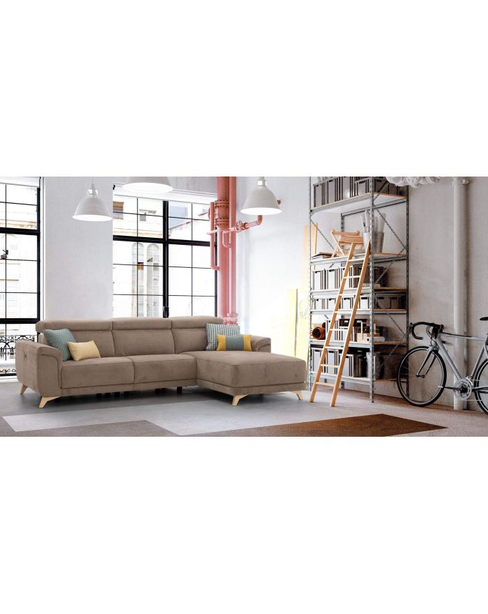 Canapé d'angle relax électrique densité 45 kg/m3 Akoya