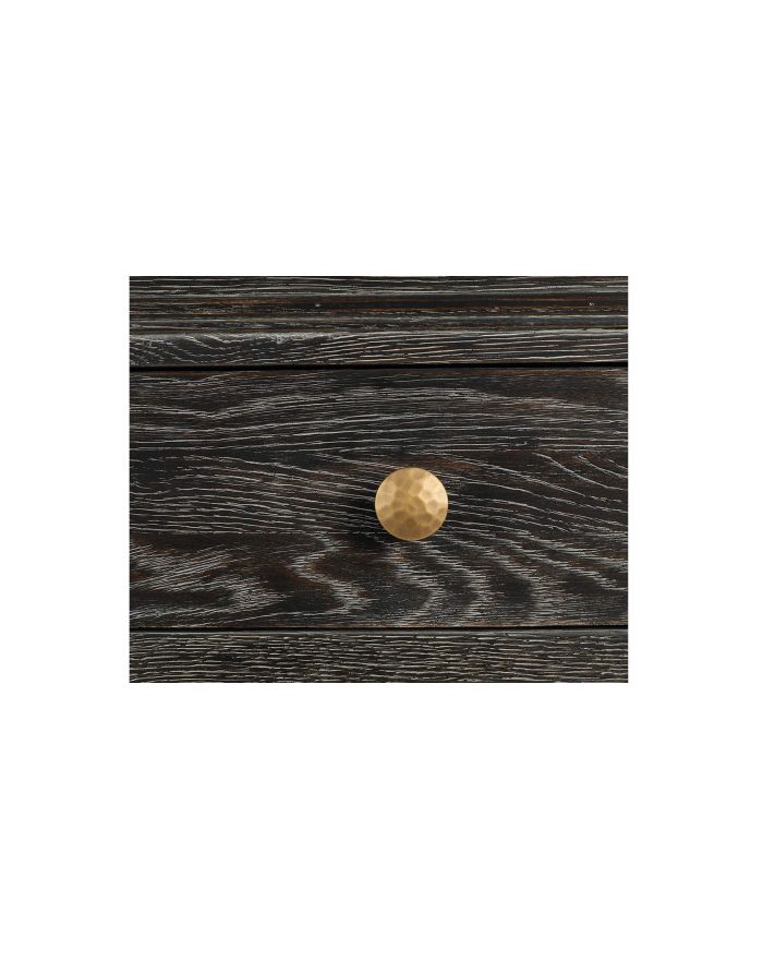 Chevet en chêne teinté noir Ines