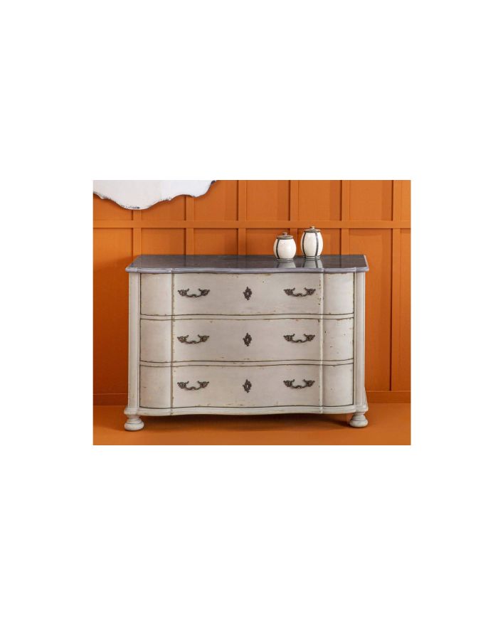 Commode campagne chic en pierre bleue Léon