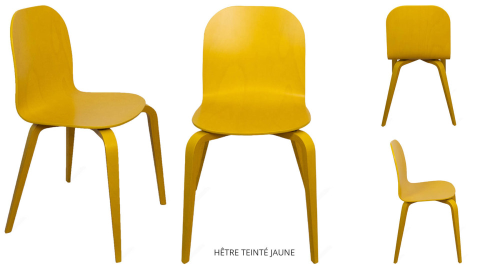 Chaise CL10B en hêtre 6 coloris - Fabrication française et écologique