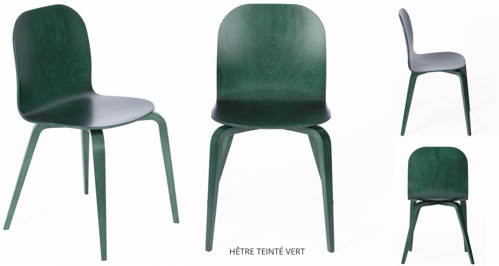Chaise CL10B en hêtre 6 coloris - Fabrication française et écologique