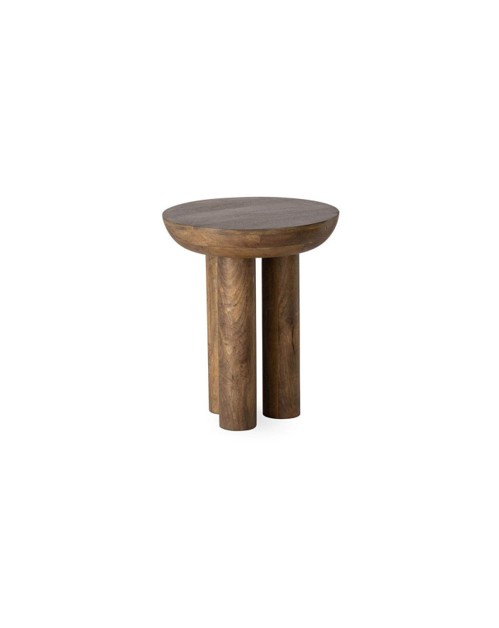 Bout de canapé ethnique en bois de manguier 3 pieds Ceara 2