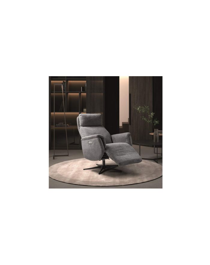 Fauteuil relax électrique moderne Murcia gris foncé - 7