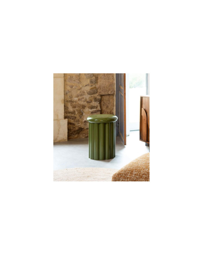 Bout de canapé colonne vert Blora 2