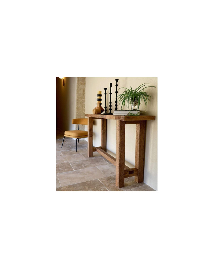 Console rectangulaire en bois de pin recyclé Mavora Athezza