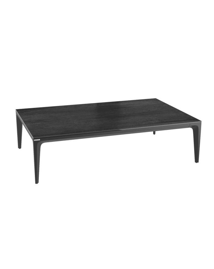 Grande table basse 140 x 90 cm en céramique titane Guatemala