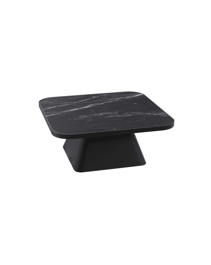 Table basse 80 x 80 ultra moderne Jordania céramique marbre calcatta