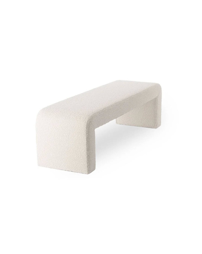 Banc arrondi design moderne en tissu bouclettes Lhassa