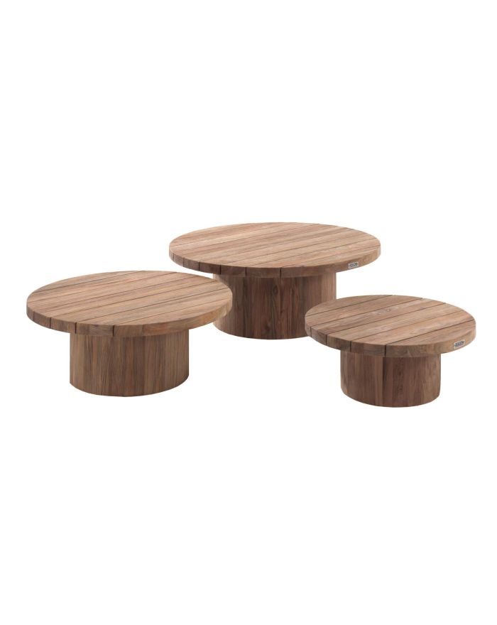 Table basse ronde en teck Noah