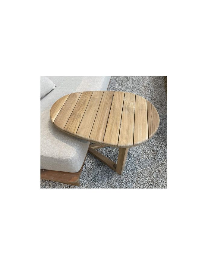 Table d'appoint diamètre 70 cm en teck Medina