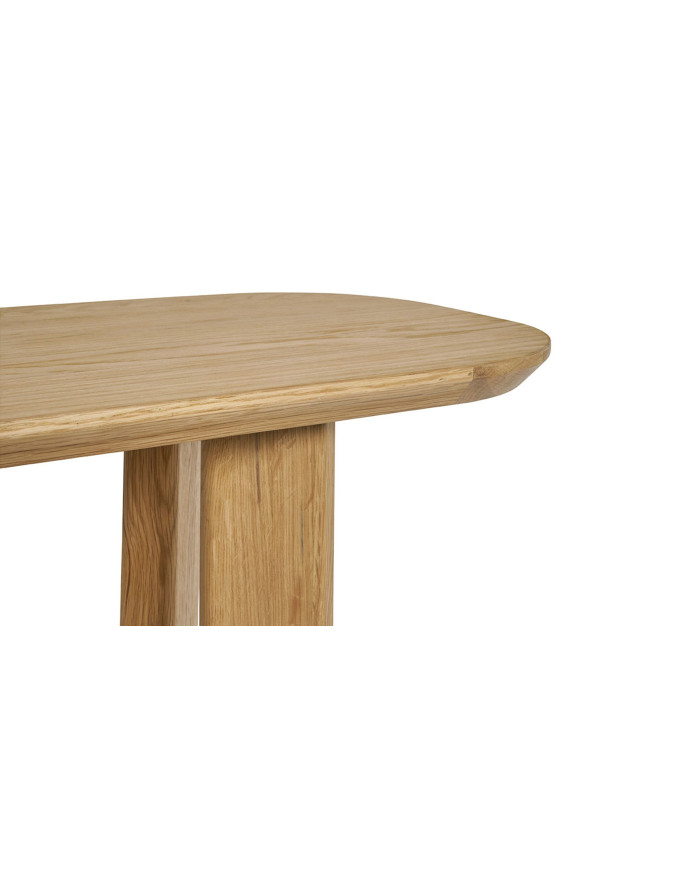 Console ovale en chêne clair Simona