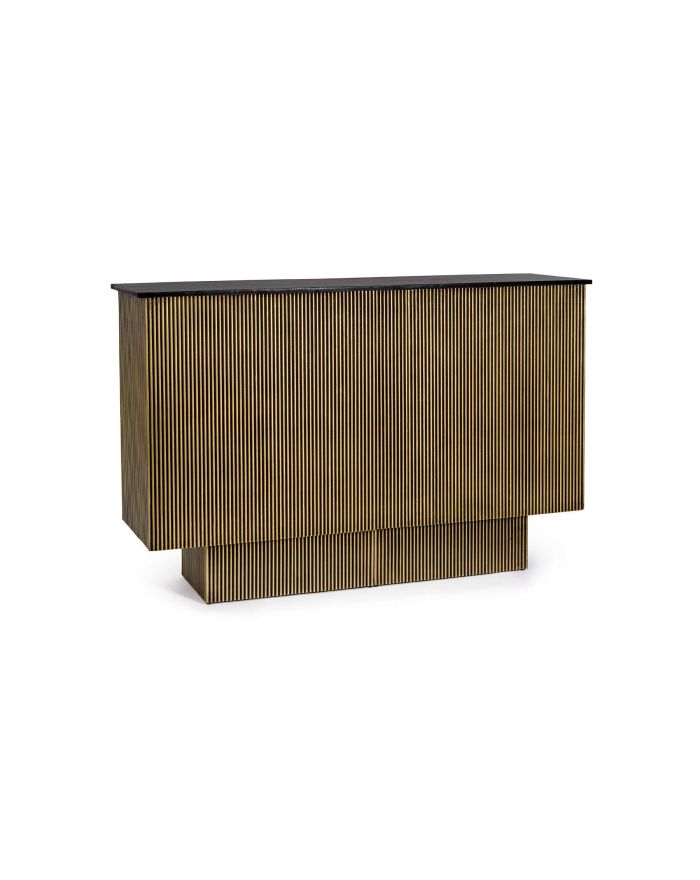 Meuble de bar en laiton Virat - Bizzotto