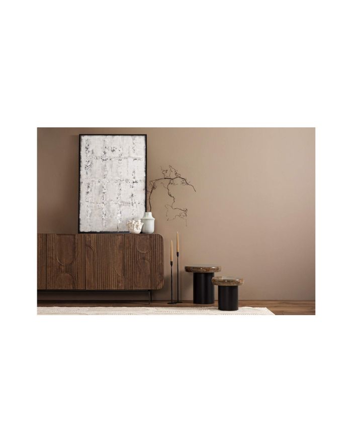 Buffet 4 portes 180 cm Orissa bois naturel - Bizzotto