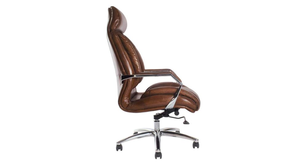 Fauteuil de direction, de bureau pivotant en cuir pleine fleur Glacier Peak