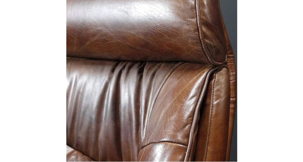 Fauteuil de direction, de bureau pivotant en cuir pleine fleur Glacier Peak